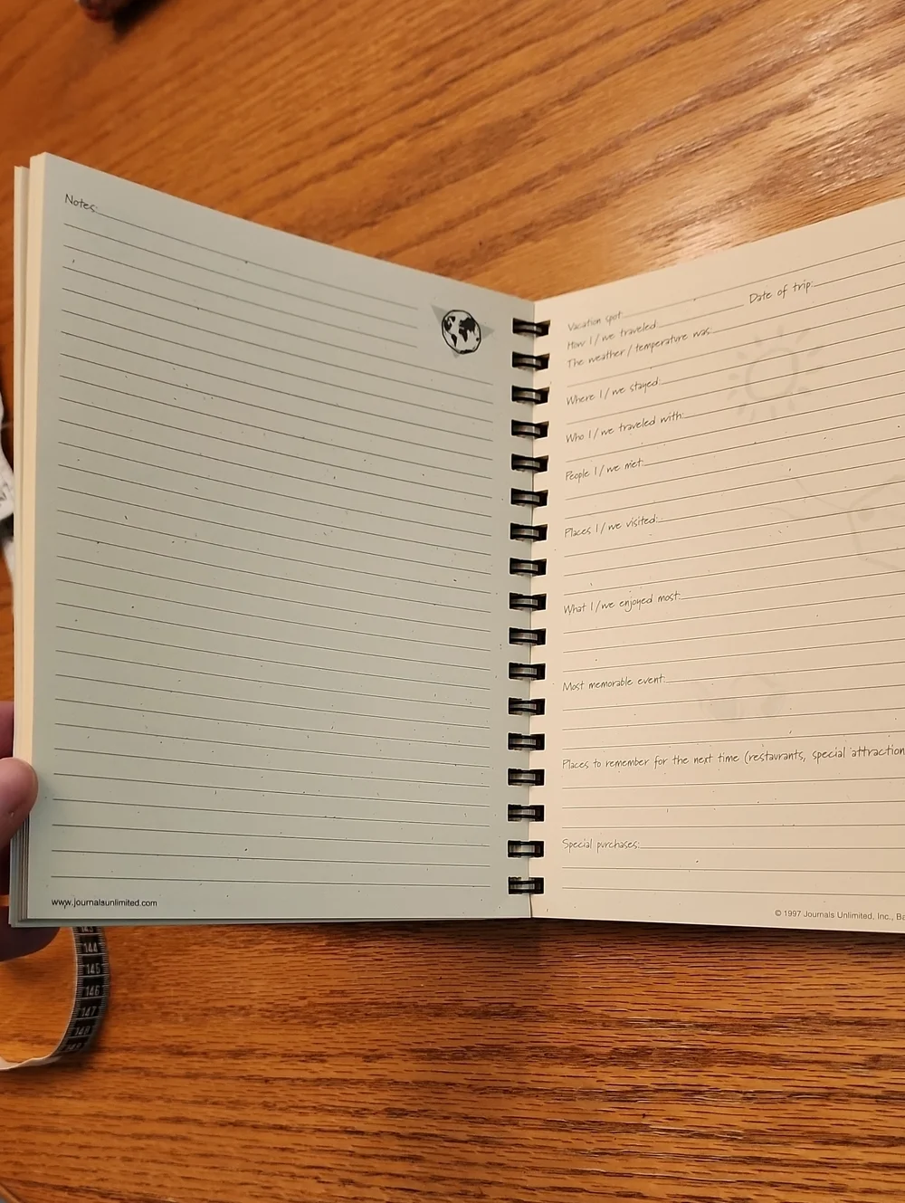 Vacation Traveler's Journal